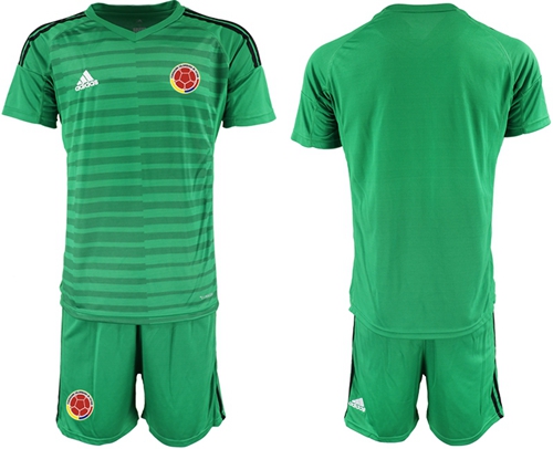 Colombia Blank Army Green Goalkeeper Soccer Country Jersey